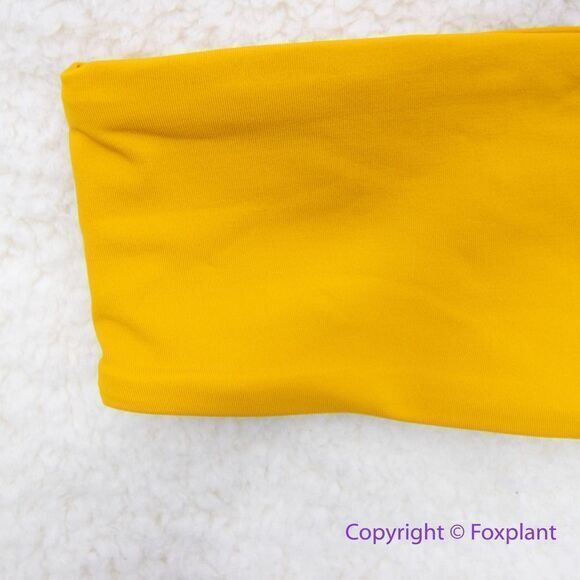 NEW Free‎ People x Toast Signature One-Shoulder Bikini top in mustard, XS - Picture 4 of 7